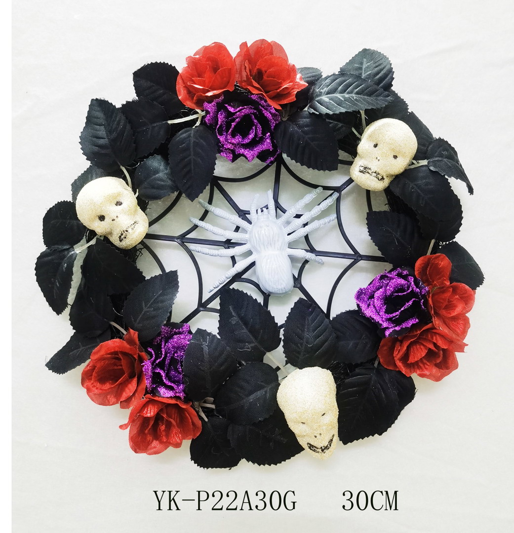Halloween LED wreath-1