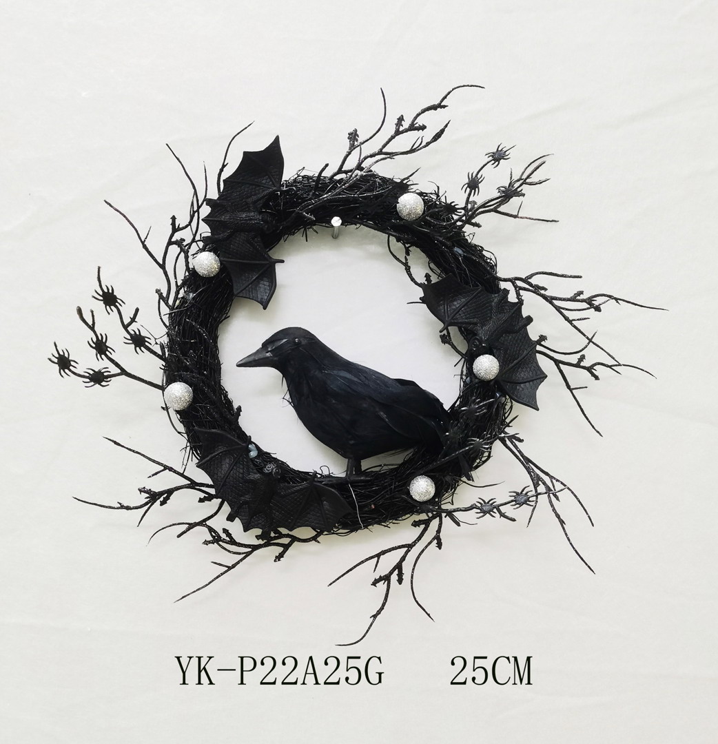 Halloween LED wreath-2