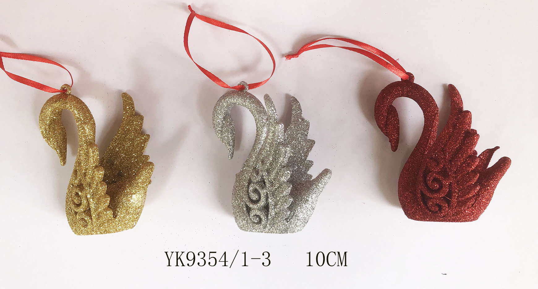 Christmas swan ornament