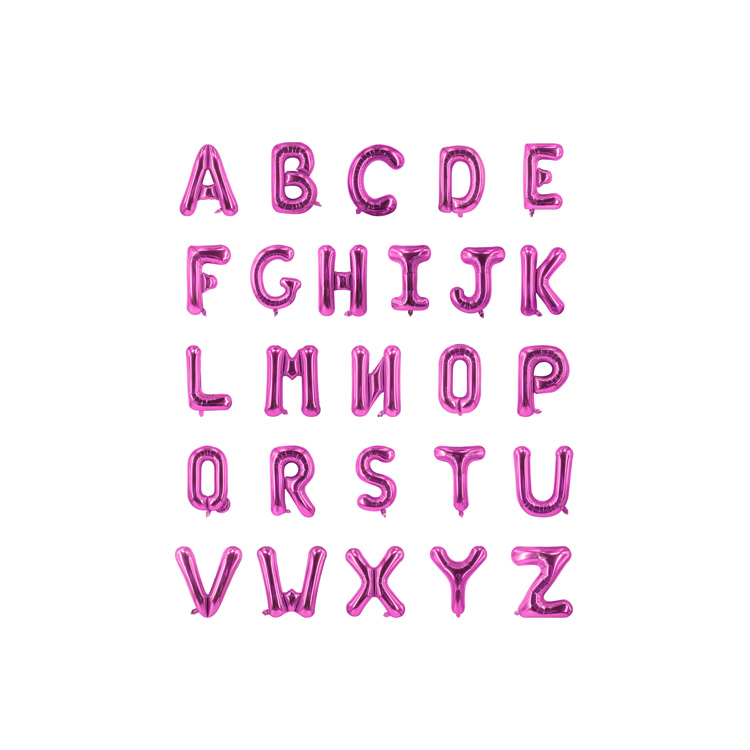 letters aluminized film balloons