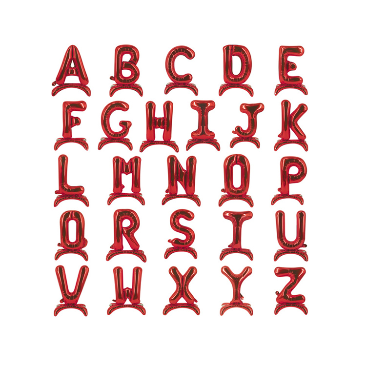 standing letters aluminized film balloons