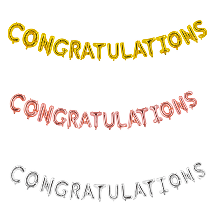 congratulations aluminized film balloons