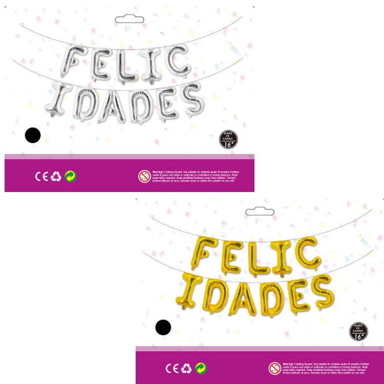 felic idades aluminized film balloons