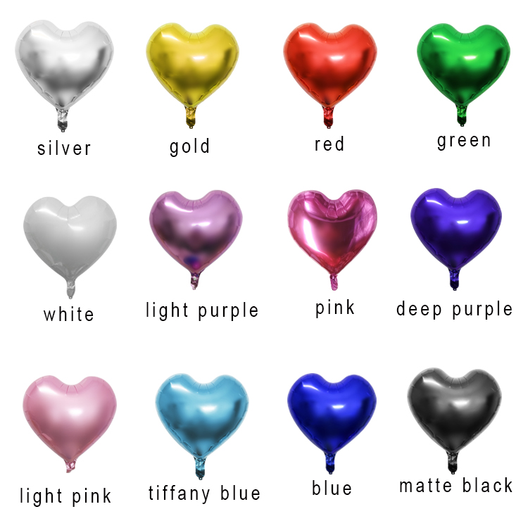 heart aluminized film balloons