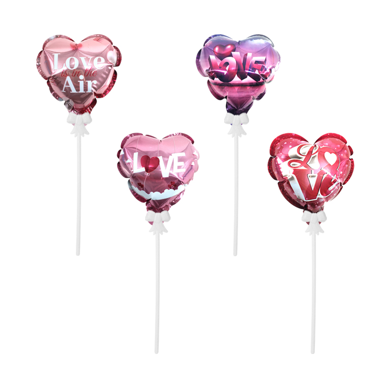 HEART aluminized film balloons
