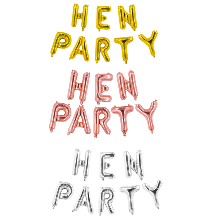 HEN PARTY aluminized film balloons