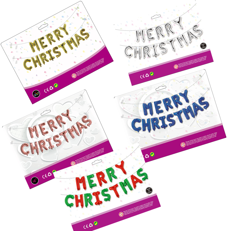 merry christmas aluminized film balloons
