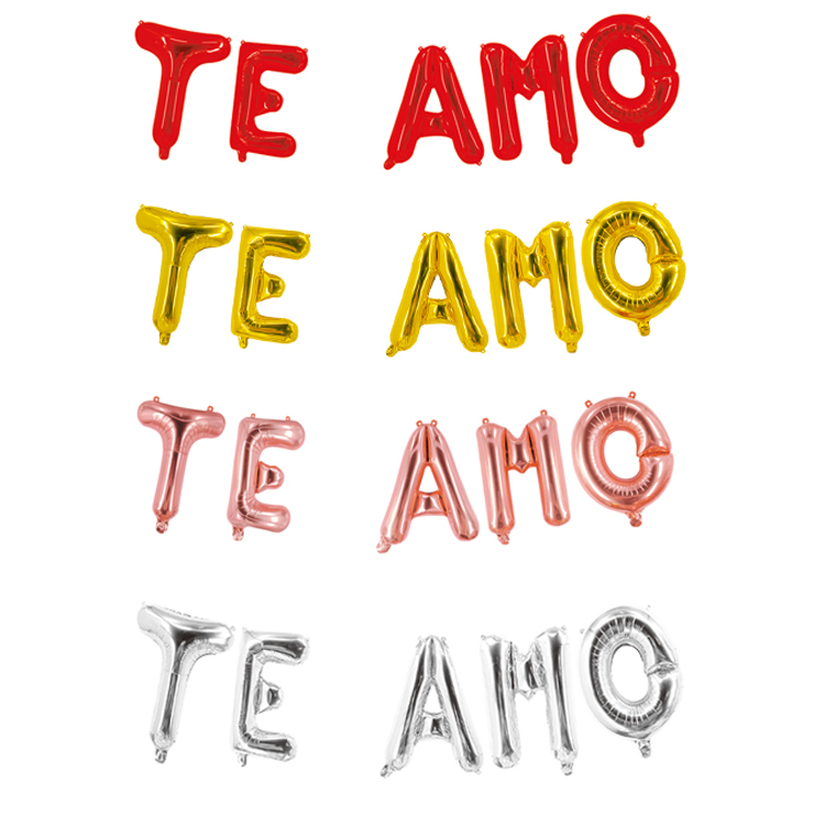 TE AMO aluminized film balloons