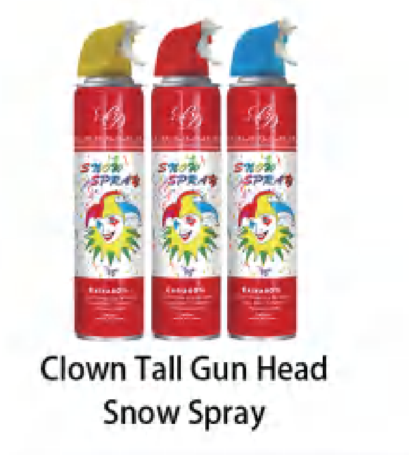 Clown Tall Gun Head Snow Spray